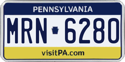 PA license plate MRN6280