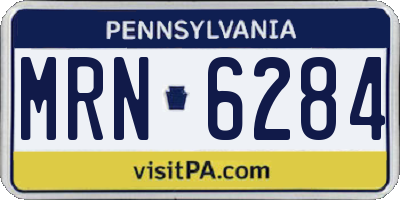 PA license plate MRN6284