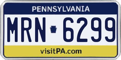 PA license plate MRN6299