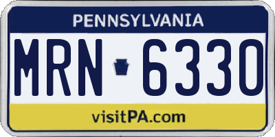 PA license plate MRN6330