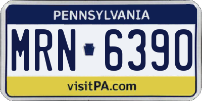 PA license plate MRN6390