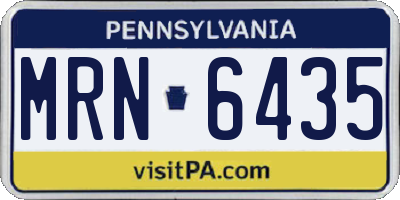 PA license plate MRN6435