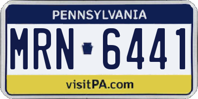 PA license plate MRN6441
