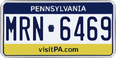 PA license plate MRN6469