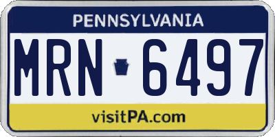 PA license plate MRN6497