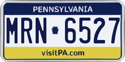 PA license plate MRN6527