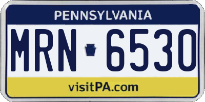 PA license plate MRN6530