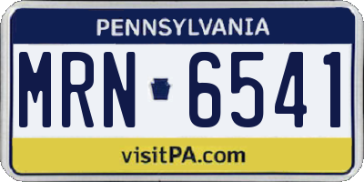 PA license plate MRN6541