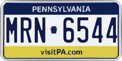 PA license plate MRN6544