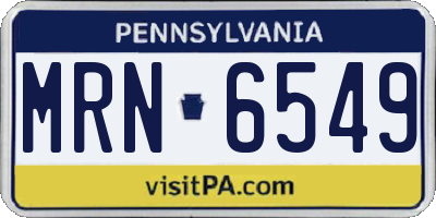 PA license plate MRN6549