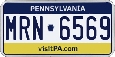PA license plate MRN6569