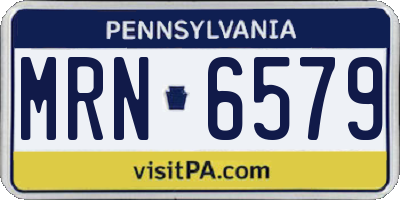 PA license plate MRN6579