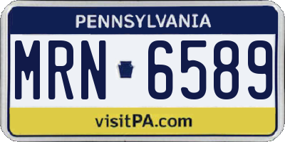 PA license plate MRN6589