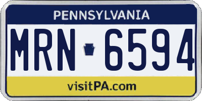 PA license plate MRN6594