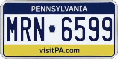PA license plate MRN6599
