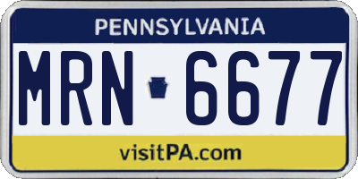 PA license plate MRN6677