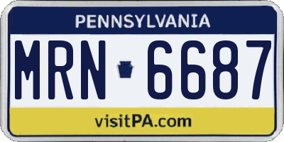 PA license plate MRN6687