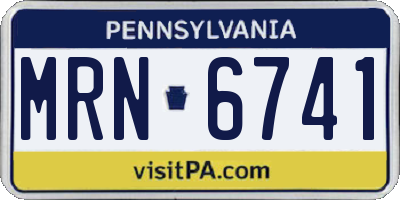 PA license plate MRN6741