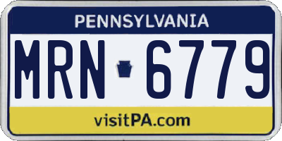 PA license plate MRN6779