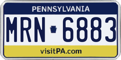 PA license plate MRN6883
