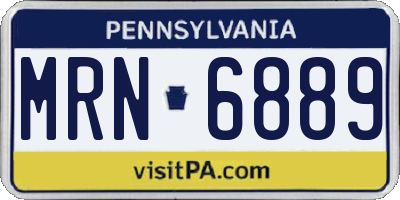 PA license plate MRN6889