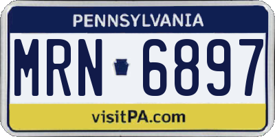 PA license plate MRN6897