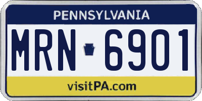PA license plate MRN6901