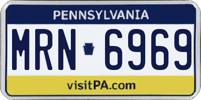 PA license plate MRN6969