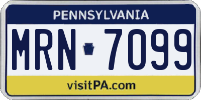 PA license plate MRN7099