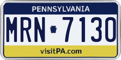PA license plate MRN7130