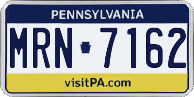 PA license plate MRN7162