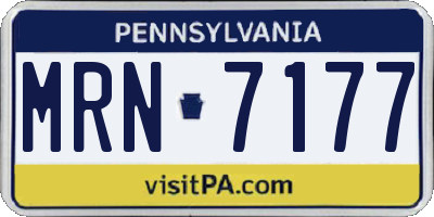 PA license plate MRN7177