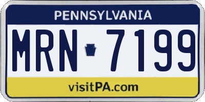 PA license plate MRN7199