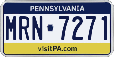 PA license plate MRN7271