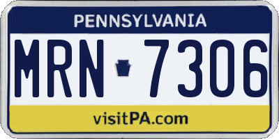 PA license plate MRN7306