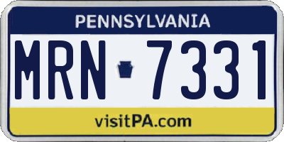 PA license plate MRN7331