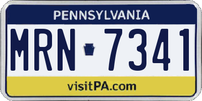 PA license plate MRN7341
