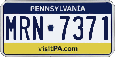 PA license plate MRN7371
