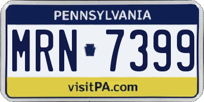 PA license plate MRN7399