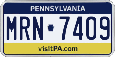 PA license plate MRN7409