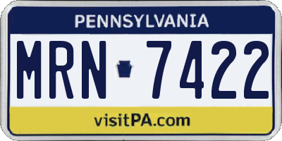 PA license plate MRN7422