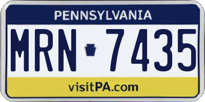 PA license plate MRN7435