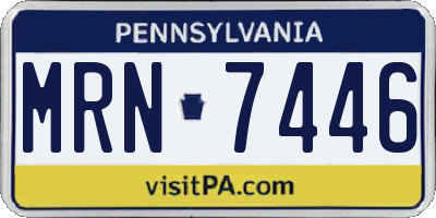 PA license plate MRN7446