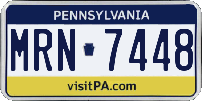 PA license plate MRN7448