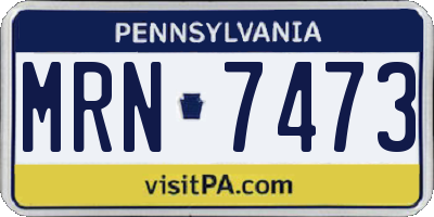 PA license plate MRN7473