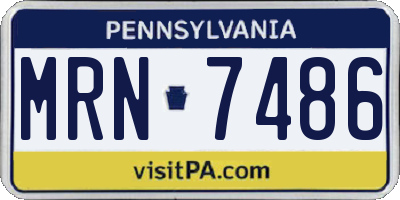 PA license plate MRN7486