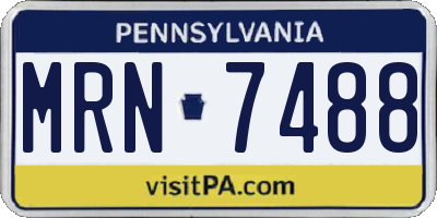 PA license plate MRN7488