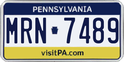 PA license plate MRN7489