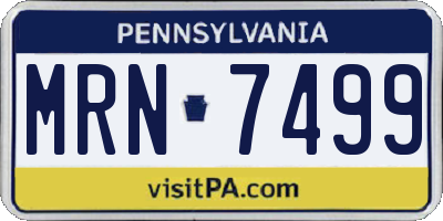 PA license plate MRN7499