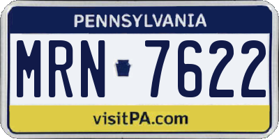 PA license plate MRN7622